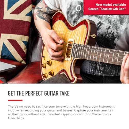 Focusrite Interface audio USB Scarlett Solo de 3e génération, pour les guitaristes, chanteurs(ses) et réalisateurs(trices), accompagnée de tous les logiciels dont vous avez besoin pour enregistrer