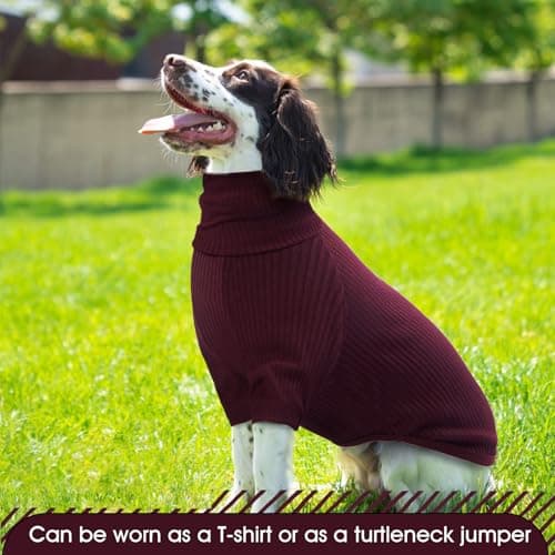 Shirt Chien Petite Taille, Pull Chien Petite Taille Manteau Chien Chaud Pull Crochet Chien Pull Noel Chien Vêtements Tricoté Dog Sweater Pull Chien XS Con Cache-Oreilles Chien(Vin Rouge, XS)