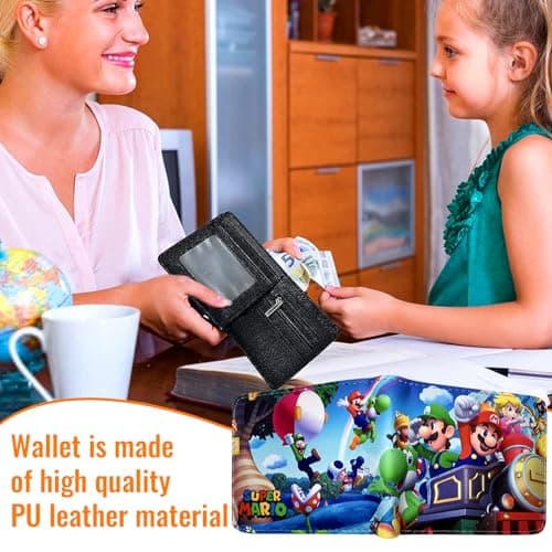 Benaton Portefeuille Enfant, Portefeuille Anime Cartoon PU Cuir, Porte-Monnaie Adolescents Anime Cartoon, Portefeuille Enfant Cartoon, Peut Contenir Une Petite Monnaie, Une Carte d'Identité (Bleu)