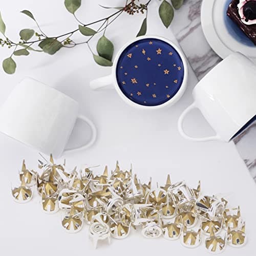 Tête de Clou en Strass, 50pcs 6MM Bricolage Argent Griffe Ronde Une Qualité Cristal Strass Perles Clous tête Punk Diamant Pointes Rivets Goujons DIY Mode Nailhead pour Artisanat Décoration