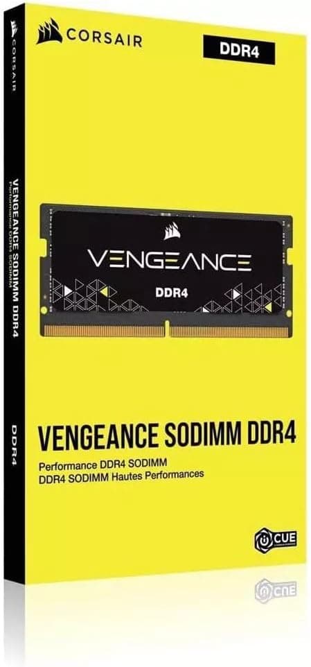 Corsair Mémoire DDR4 Jusqu'à 3200 MHz pour Ordinateur Portable Vengeance SODIMM 16 Go (1 x 16 Go)