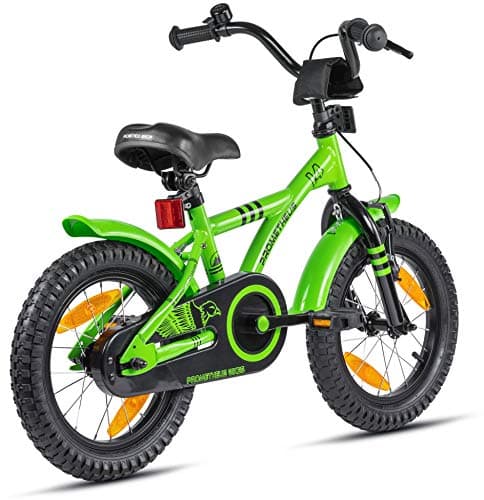 PROMETHEUS BICYCLES Velo Enfant 4 Ans Garcon vélo Fille 14 Pouces a Roulette pour 3 a 5 Ans - BMX en Vert