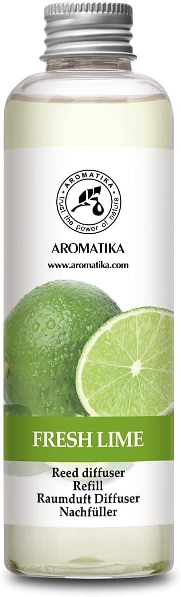 Recharge diffuseur de Citron Vert 200 ml - Parfum Ambiance - Parfum Frais - Desodorisant Maison - Diffuseur à Roseaux - Diffuseur de Parfum - Fragrance Fraîche et Durable - Odeur de Citron Vert
