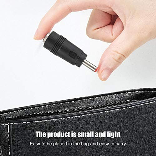 Bewinner 5PCS DC 3 à 24 V Mini Adaptateurs d'alimentation, 5.5 x 2.1 Femelle à 3.5 x 1.35MM Mâle Adaptateur CC Connecteur Audio & Vidéo Routeur Convertisseur de Puissance, Noir