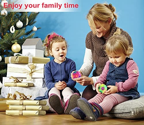 Vdealen Boule de Puzzle Magique Arc en Ciel Magic Rainbow Ball Jeu de Puzzle Balle Anti Stress Casse-tête Our Filles et Garçons Adultes Jouets éducatifs Our D'activité et de Faire la Fête Lot de 4