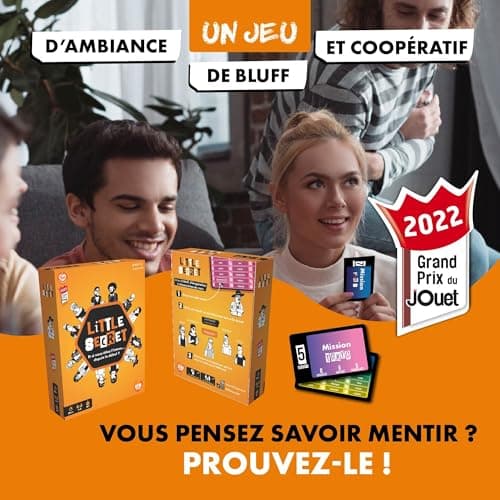 ATM Gaming Little Secret - Jeu de société - Grand Prix du Jouet 2022 - Jeu d’Ambiance - Le Jeu de Bluff pour Vos soirées en Famille et Entre Amis - Jeu de Cartes dès 8 Ans
