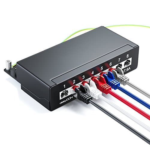 deleyCON 5x 1m Câble Patch CAT6 PIMF S/FTP un Blindage CAT-6 RJ45 Câble Réseau Câble Ethernet LAN DSL Routeur Modem Point D'Accès Patch Panels - Multicolore