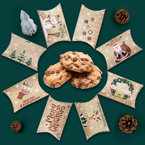 24 Boîtes Cadeaux de Noël en Papier Kraft,Décoration Festive pour Fête, Anniversaire, Calendrier de l'Avent,Fête Noël Anniversaire Décoration de Noël Calendrier de l'Avent