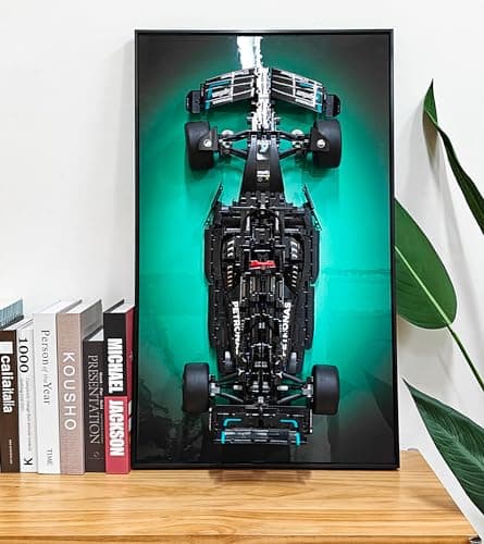 WETCEAOM Tableau d'affichage Mural pour Lego Technic Mercedes AMG F1 W14 E Race Car 42171, Panneau Mural pour Lego Les Amateurs, Taille : 75x45 cm(sans modèle)