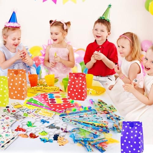 TAIXING 94 Pcs Cadeau Anniversaire Enfants Invites, Petit Cadeau Anniversaire Enfant Pinata Party Favors, Jouet Anniversaire Enfant Invite avec Tatouage Enfant, Balle Rebondissantes, Porte-Clés