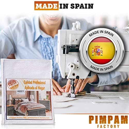PimPam Factory - Protège Matelas imperméable en Coton 80 x 190 cm - Alese lit Lavable - Protege Matelas pour Personnes âgées, Enfants et bébés - Fabriqué en Espagne Label ITEL