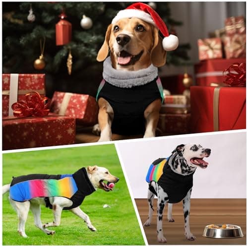 CITÉTOILE Manteau pour Petit Chien,Manteau pour Chien Hiver,Manteau pour Chien Coupe-vent avec Fermeture Réglable, Veste pour Chien avec Poches Pouvant,Manteau Chien avec Harnais pour Chihuahua,Teckel