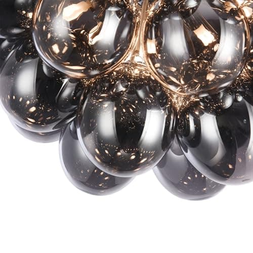 MAYTONI DECORATIVE LIGHTING Lustre plafond, style Moderne, raccords en métal couleur nickel, plafonds en verre couleur fumée, ampoules de plafond pour bas non incluses, 8x G9, 28W
