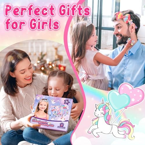 Pourbibi Cadeau Fille 3 4 5 6 7 8 9 10 Ans, Activites Manuelles pour Enfants, Jouet Fille 3-11 Ans, Loisir Créatif Enfant, Jeux Enfant 3-6 Ans - Kit de Fabrication de Bandeaux pour Fille