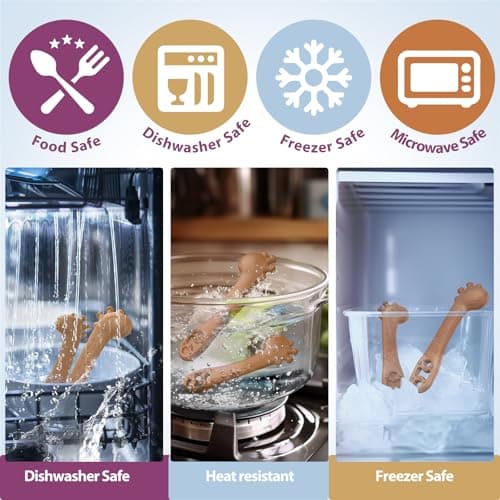 akolik Cuillère Bébé Apprentissage, Cuillère Silicone Souple, Sans BPA, Cuillères de Sevrage Pour Bébé, Cuillère de Nourrissage et de Dentition Pour Bébé dès 4 6+ Mois (‎Kaki)