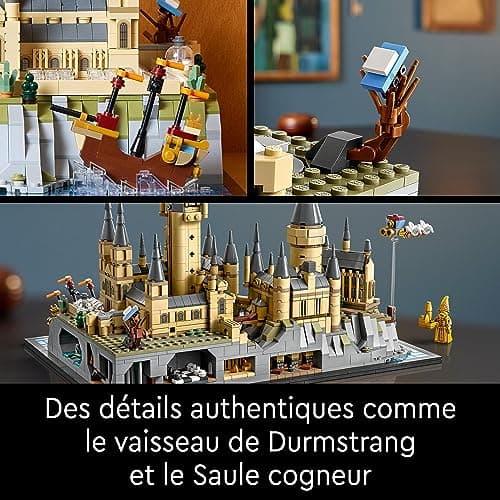 LEGO Harry Potter Le Château et Le Domaine de Poudlard, Grande Maquette à Construire pour Adultes, Incluant Les Lieux Iconiques : Tour d'Astronomie, Grande Salle, Chambre des Secrets et Autres 76419