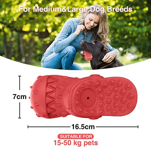 RUXAN Jouet à Mâcher Indestructible pour Chien - Résistant Jouet Chien de Nettoyage des Dents en Caoutchouc - Grincer Interactif Jouet pour Petits Moyens Grande Chiens
