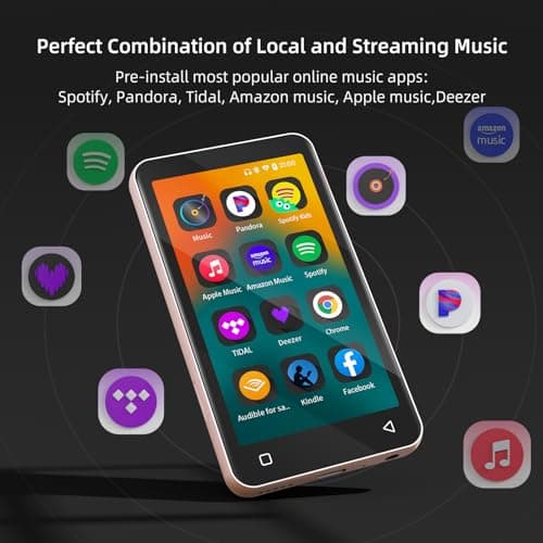 80Go Lecteur MP3 et MP4 Bluetooth avec WiFi, innioasis 4,0" Écran Tactile pour Enfant avec Spotify et Audible, pour Musique à Son Haute Fidélité avec Haut-Parleur, jusqu'à 1tb (Rose-Blanc)