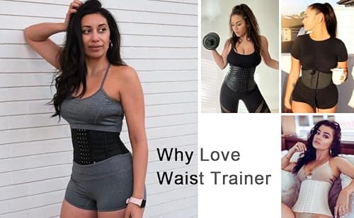 YIANNA Corset Minceur Femme Ventre Plat 4 Crochets Sport Gaine Amincissante Waist Trainer Serre Taille Bustier Amincissant Body Gainant Noir,11788 Size 3XL