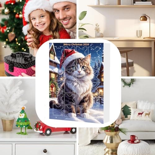 Calendrier De L'Avent Avec Pendentifs En Forme De Chat 2024, Calendrier Du Compte À Rebours Avec Pendentifs Pour Arbre De Noël, 24 Jours Calendrier De L'Avent, Pour Décoration De Noël