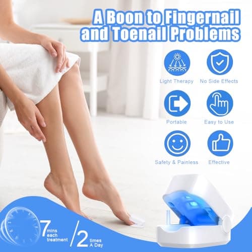 ACWOO Appareil Traitement Laser Mycose Ongles, Portable Dispositif des Champignons des Ongles, Dispositif de Traitement Laser pour Mycose Ongles des Pieds Nettoyage et Réparation Ongles Traitement