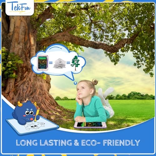 TEKFUN Tablette Dessin Enfant Jouets Enfant 3 4 5 6 7 Ans Garçon Fille,Tablette d'écriture LCD 8,5 Pouces Ardoise Magique,éducatifs Jouet Cadeaux d'anniversaire de Noël pour Enfants (Violet)