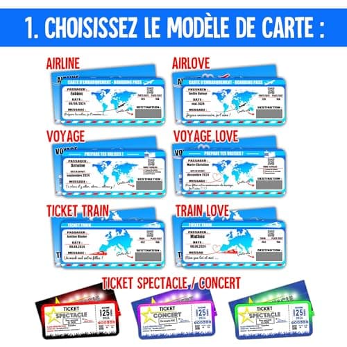 CARTE CADEAU VOYAGE (CARTE VOYAGE (Carte embarquement personnalisée))