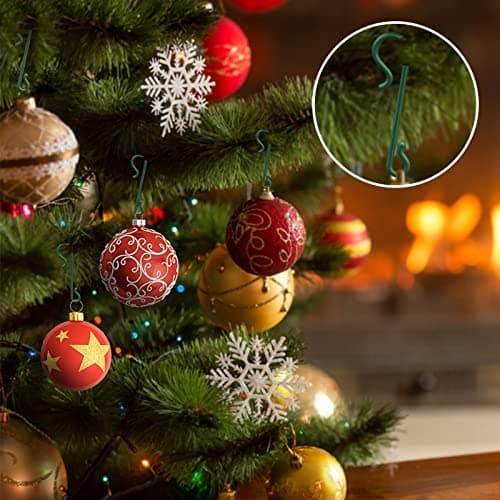 Annhao 230 Pièces Crochets d'arbre de Noël, Crochet Boule de Noel en Forme de S, Crochets d'Ornement de Noël, Accroche boule de noel, Cintres pour Sapin de Noël, Guirlande de Noël, Vigne de Noël(Vert)