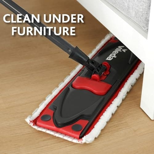 Vileda Utramax Kit Complet Balai et Seau-essoreur, Ensemble de balais à Plat avec Seau, et Housse en Microfibre, Retire Plus de 99% des bactéries avec de l'eau, Vileda Love it Clean
