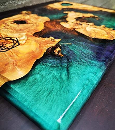 800 gr de résine époxy ultra transparente - résine + durcisseur, effet eau pour créations artistiques, revêtement de surface, modélisation, bricolage