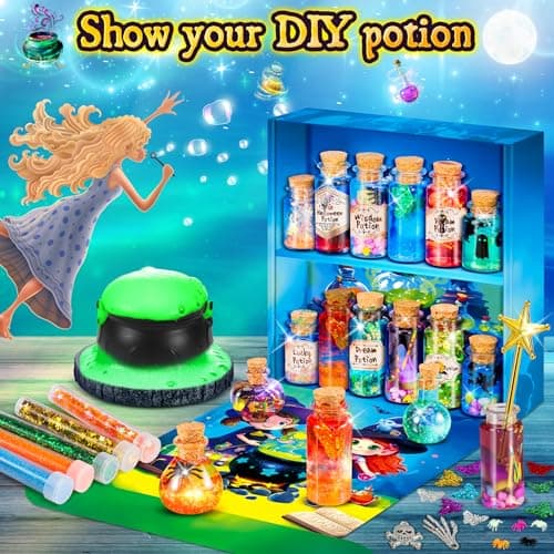 Subtail Potion Magique Enfant - Sable Magique Enfant | 20 Bouteilles De Potion | Aqua Gelz | Coffret Magie - Halloween Cadeau Fille 6 7 8 9 10 11 Ans - Kits de Loisirs CréAtifs Fille 6-12 Ans