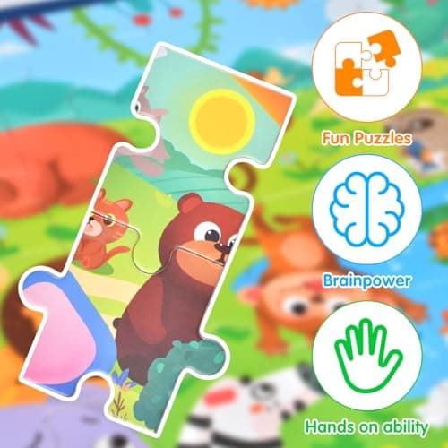 Jouet Puzzle en magnétique pour Enfants,Puzzles magnétiques,Développe Réflexion et Dextérité,pour Enfant Garçons Filles 2-5 Ans