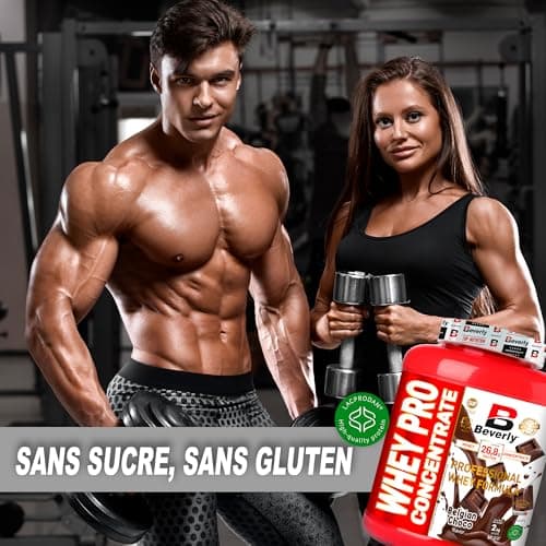 Beverly WHEY PRO CONCENTRATE | Concentré de protéines | 2 Kg | 8 Saveurs | Lacprodan® | Professional Whey | Mélangeur gratuit (2 KG, FRAISE)