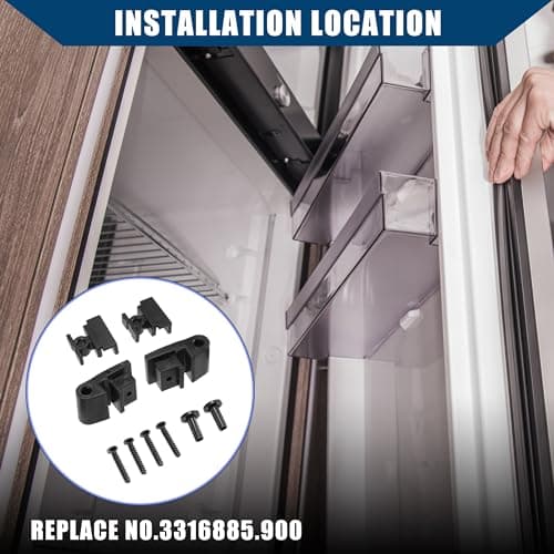 A ABSOPRO 3316885.900 Ensemble D'Insertion De Porte De Réfrigérateur Rv Pour Réfrigérateur