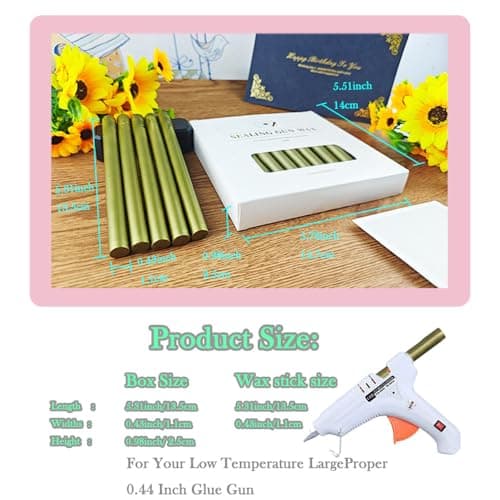 Bâtons de cire, Ioggtser 26 pièces bâtons de cire pour pistolet à colle pour tampon de cire, bâtons de cire pour pistolet à colle, pour invitations (Pearl White)