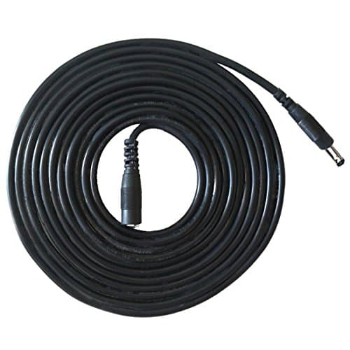 Liwinting 2 Mètres Rallonge Cordon d'alimentation DC 1.35mm x 3.5mm Mâle à Femelle DC Plug Rallonge Cordon, Adapté pour Appareils Photo, Adaptateur Secteur, Caméra IP sans Fil, et Plus - Noir