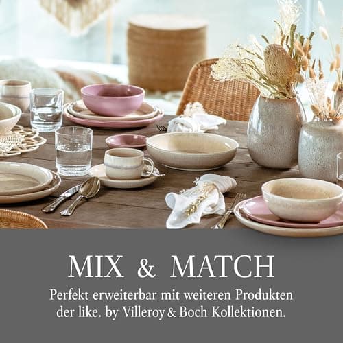 like. by Villeroy & Boch Lave Home Vase Egg Shape, 14,5 x 14,5 x 17,5 cm, Beige