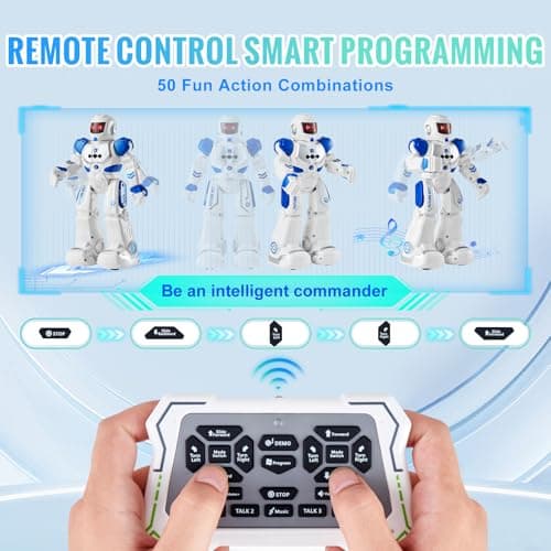 VEVOR Robot Jouet pour Enfants, Télécommande Programmable, Robot RC Intelligent, Marchant, Chantant, Dansant, Interactif, Gestes, pour Cadeau Anniversaire, Garçons Filles 3, 4, 5, 6, 7, 8, 10, 12 Ans