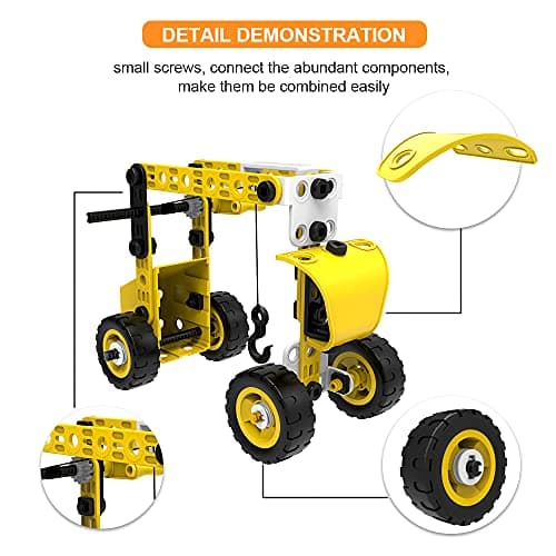 AIVIAI Blocs de Construction pour Enfants Âge 4 5 6 7 8 9 10 +, Jeu de Construction,Jouets éducatif et créatif STEM pour garçons et Filles Cadeaux d'anniversaire (100pièces)