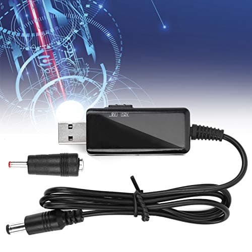 Adaptateur USB vers DC, Câble USB DC 5V Boost vers 9V 12V Câble Amplificateur de Tension 5V vers 9V 12V Convertisseur élévateur 5.5x2.1mm Câble USB vers DC Cordon de Routeur de