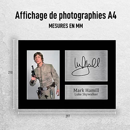 HWC Trading A4 Mark Hamill Star Wars Luke Skywalker Cadeaux Imprimé Signé Autographe Photo pour les fans de cinéma - A4