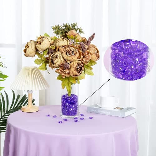 AhLmA Lot de 200 Décor Cœur pour Table Violet Decoration Table Violet Oeur Decoration Saint Valentin pour Mariages, Fêtes, Décorations de Table, Décorations de Vases Artisanaux (Violet)