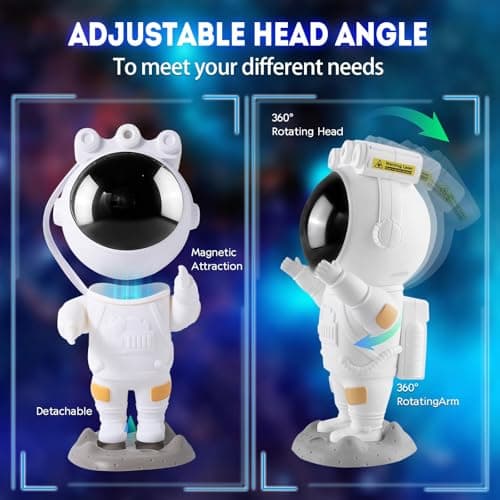 Astronaute Galaxy Projecteur Ciel étoilé Veilleuse, Avec Nébuleuses, Minuterie et Télécommande,Chambre à Coucher Lampe Plafond,Cadeaux Pour Enfants et Adultes