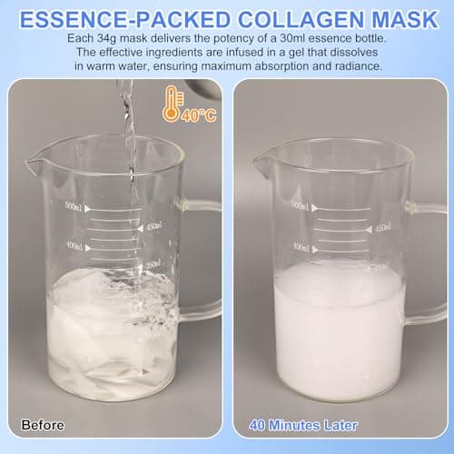 Lot de 6 masques de collagène bio pour la nuit, anti-âge, anti-rides, masque facial anti-rides, masque de nuit hydratant