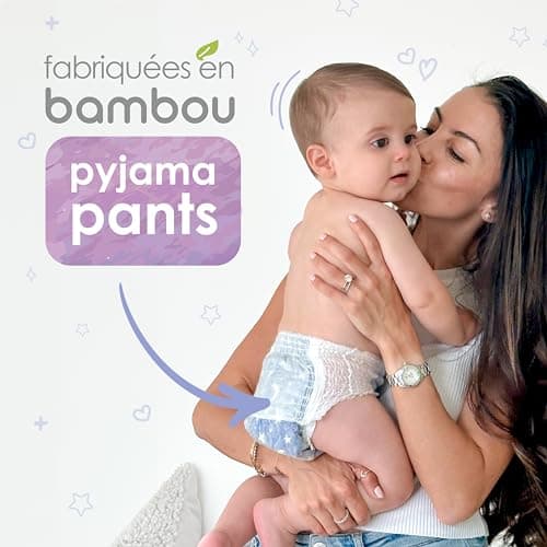 PureBorn Couches-Culottes Pour La Nuit, Taille 5 (12-17 kg), 60 Culottes Bébé, Protection Contre les Fuites Toute la Nuit, Absorption Extra, Confort à sec
