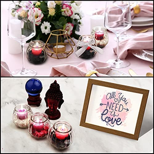 Belle Vous Photophore Verre Transparent pour Bougies Chauffe-Plat avec Ruban Blanc (Lot de 12) - Bougeoir Mariage, Fêtes, Décoration de la Maison, Centres de Table et Cadeaux