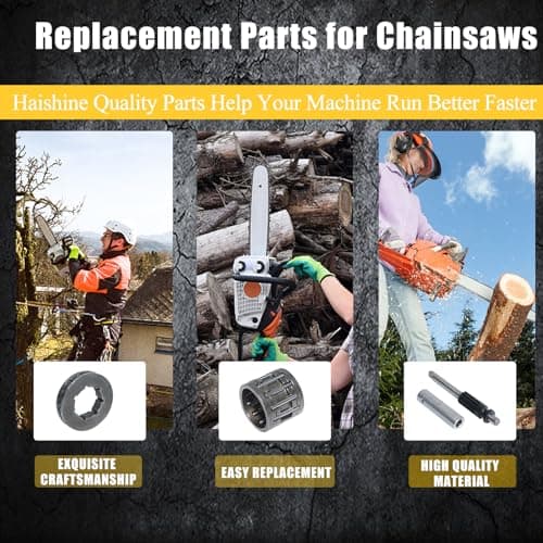 Haishine .325" Pignon de tambour d'embrayage La pompe à huile Kit d'engrenage à vis sans fin pour Husqvarna 340 345 346XP 350 353 Tronçonneuse Pièces de rechange