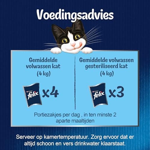 Felix Tendres Effilés Sélection Mixte : Bœuf, Poulet, Thon, Cabillaud - 80x85g