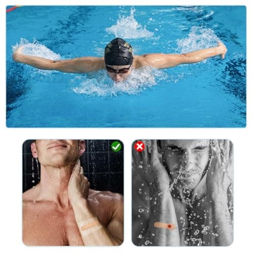 Pansement Etanche Tatouage, Pansement Tatouage Waterproof, Transparent Pansement Bandage, Bandage Adhésif Extensible, Adhésif Film Transparent Plaie, pour la Baignade et le Bain (10cm * 10m)