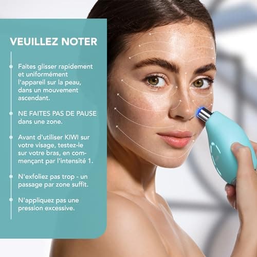 FOREO KIWI Aspirateur point noir et blanc visage - Skincare visage - Extracteur point noir visage et nez - Extraction sans bandelettes - Tire comédon point noir rapide et efficace